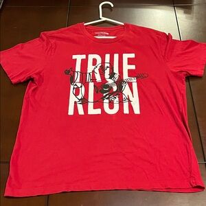 True Religion Red Short Sleeve Graphic Crewneck Tee